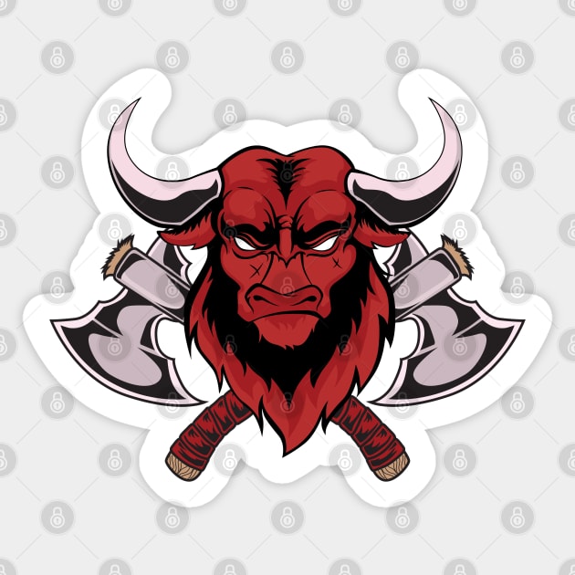 red Bull head Sticker by Donec